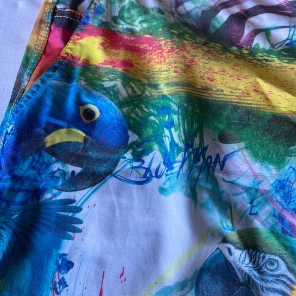 *FIRM PRICE* Blueman Vibrant Tropical Print Swim Trunks